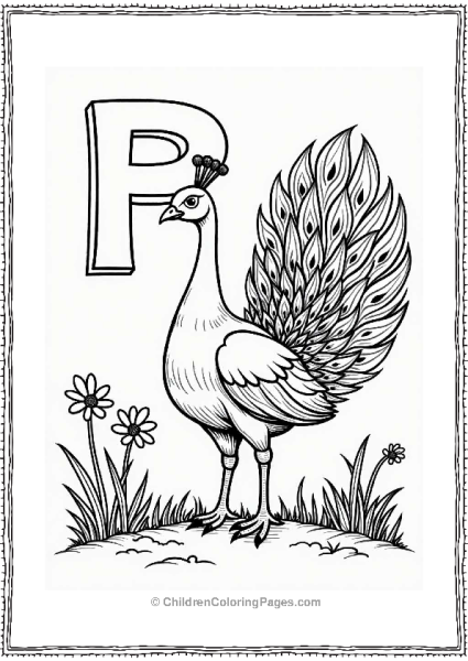 Proud Peacock In A Picturesque Garden Free PDF Printable