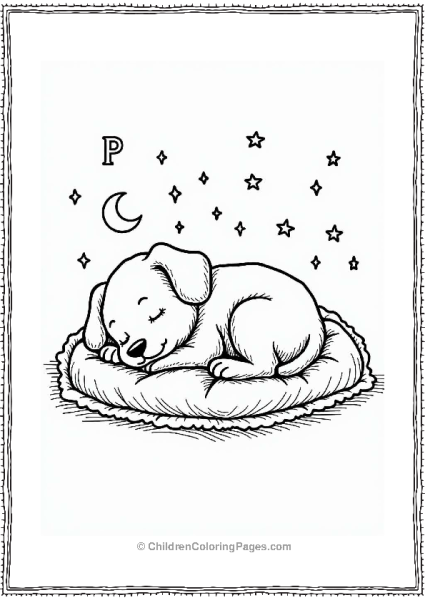 Puppy Nap Time Under The Stars Free PDF Printable