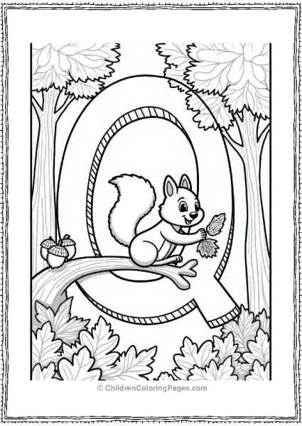 Quick Footed Squirrel In A Magical Forest Free PDF Printable
