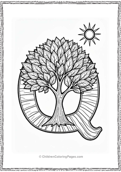 Quilted Tree With Sun Free PDF Printable
