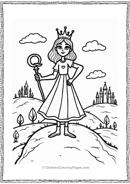 Quirky Queen Overlooking Her Kingdom Free PDF Printable