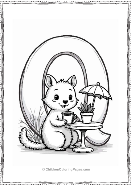 Quirky Quokka At A Cafe Free PDF Printable