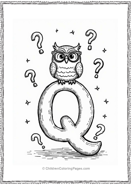 Quiz Master Owl On A Question Mark Free PDF Printable
