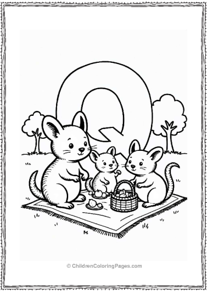 Quokka Family Picnic Free PDF Printable