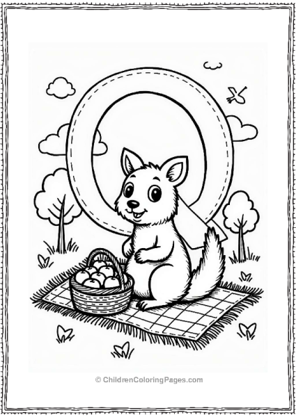 Quokka Picnic Scene Free PDF Printable