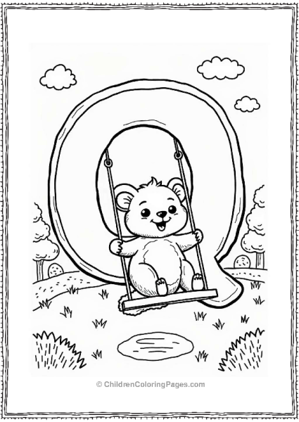 Quokka Swinging In The Park Free PDF Printable
