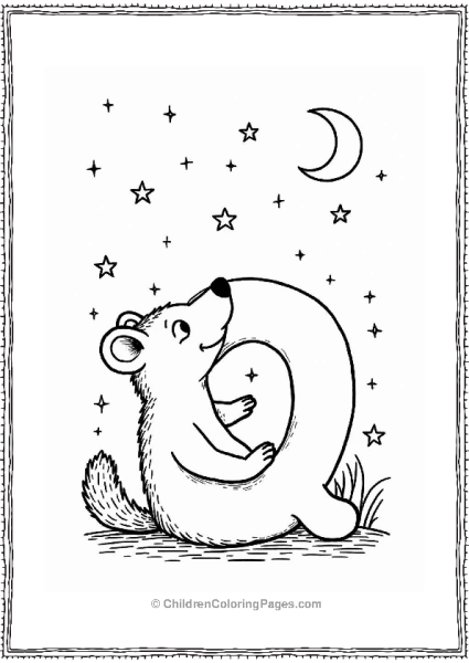 Quokka Under A Starry Night Sky Free PDF Printable