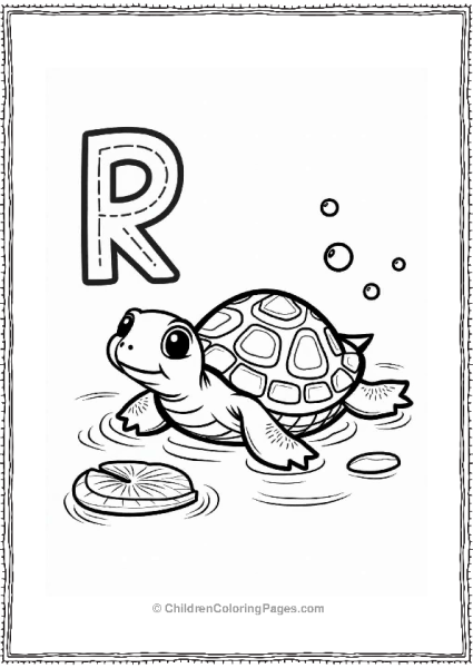 Radiant Red Eared Slider Swimming Free PDF Printable