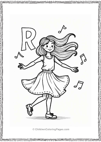 Rhythmic Dancer In A Joyful Twirl Free PDF Printable