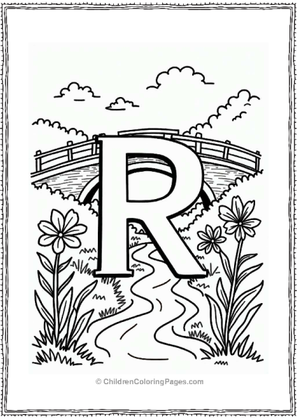 River Bridge Scene Free PDF Printable