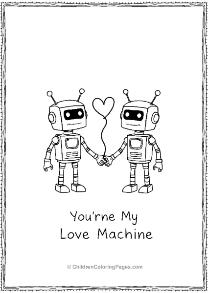 Robot Holding Hands Free PDF Printable