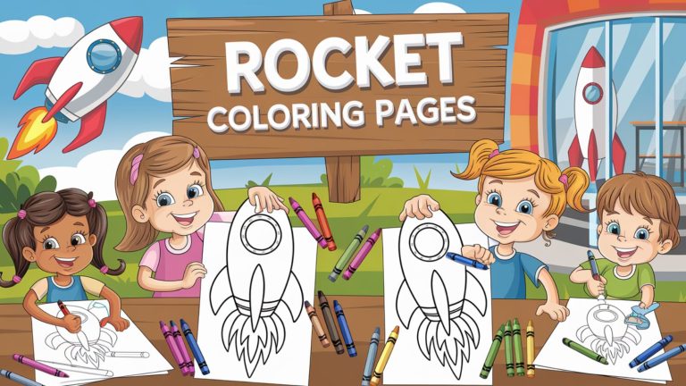 Rocket Coloring Pages