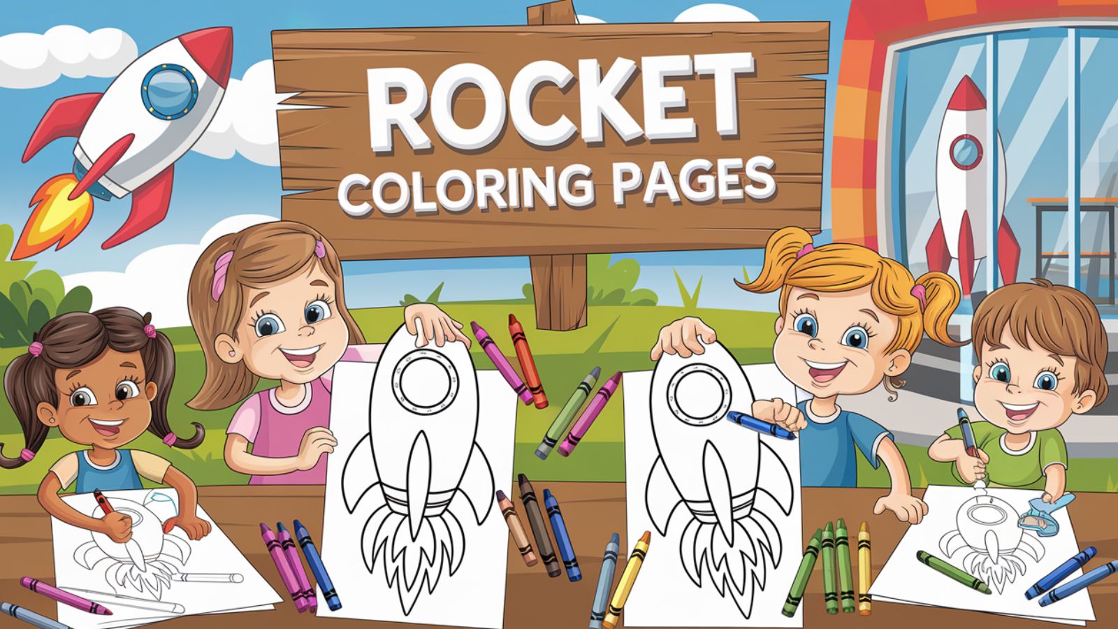 Rocket Coloring Pages – Free PDF Printables For Kids 🚀👩‍🚀👨‍🚀