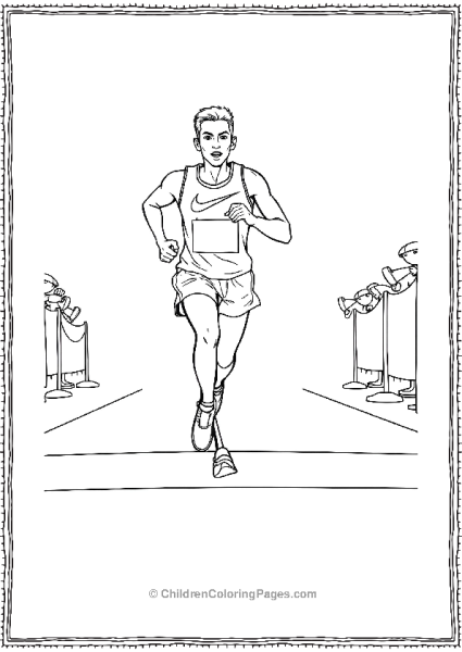 Runner Crossing Finish Line In Nike Gear Free PDF Printable