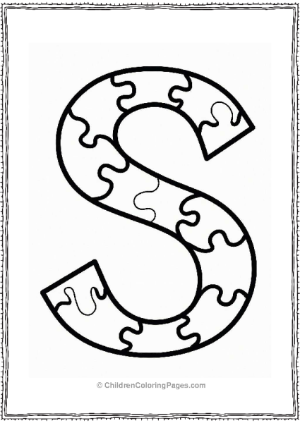 S Shape Puzzle Pieces For Kids Free PDF Printable