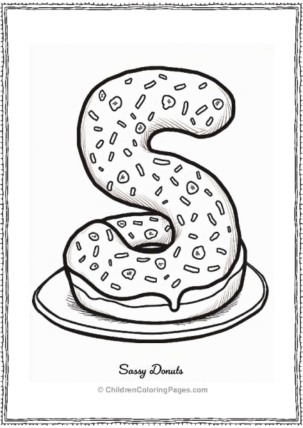 Sassy Donut With Colorful Icing Free PDF Printable