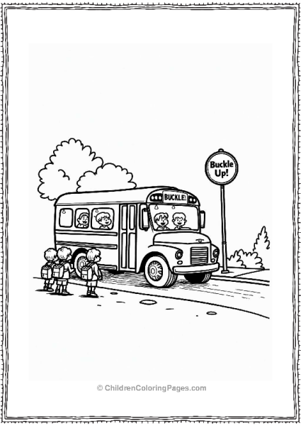 School Bus Buckle Up Reminder Free PDF Printable