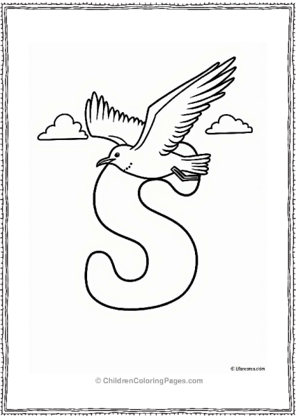 Seagull Soaring In The Sky Free PDF Printable