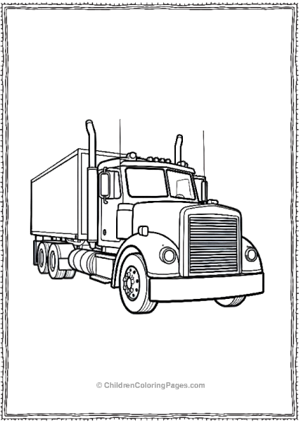 Semi Truck Free PDF Printable