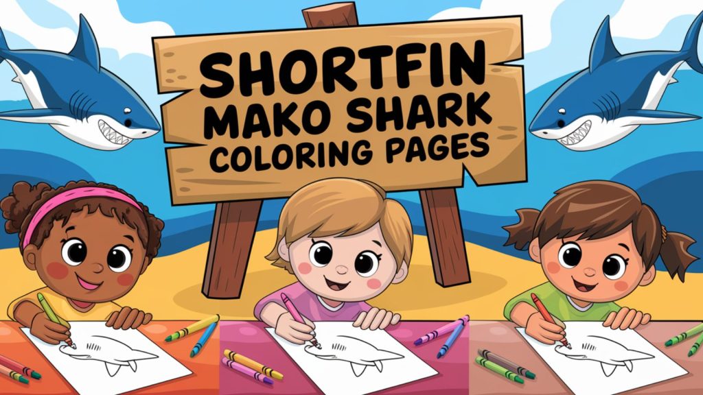 Shortfin Mako Shark Coloring Pages Free PDFs For Kids 🦈🌊