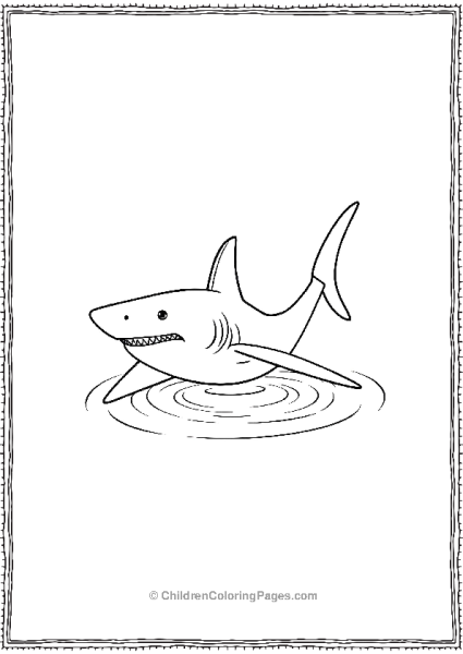 Shortfin Mako Shark Creating Ripples Free PDF Printable