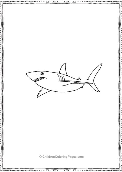 Shortfin Mako Shark Darting Away Free PDF Printable