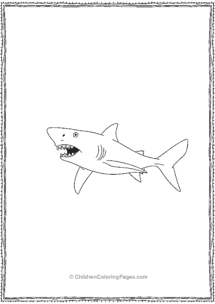 Shortfin Mako Shark In Aggressive Hunting Free PDF Printable