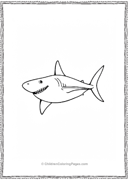 Shortfin Mako Shark In Dynamic Pose Free PDF Printable