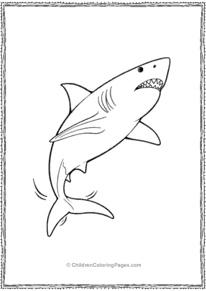 Shortfin Mako Shark In Midleap Free PDF Printable