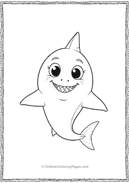 Shortfin Mako Shark Smiling Free PDF Printable