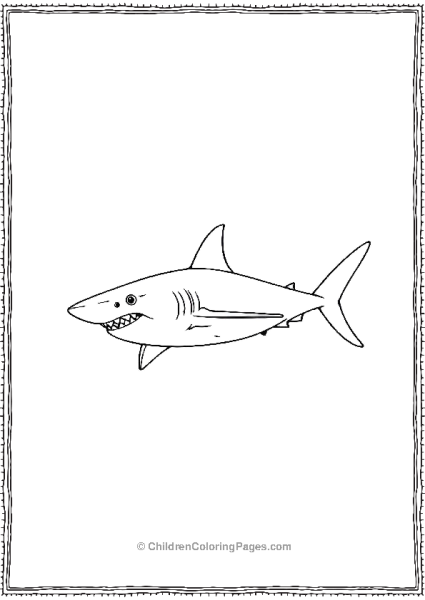 Shortfin Mako Shark Swimming At Full Speed Free PDF Printable