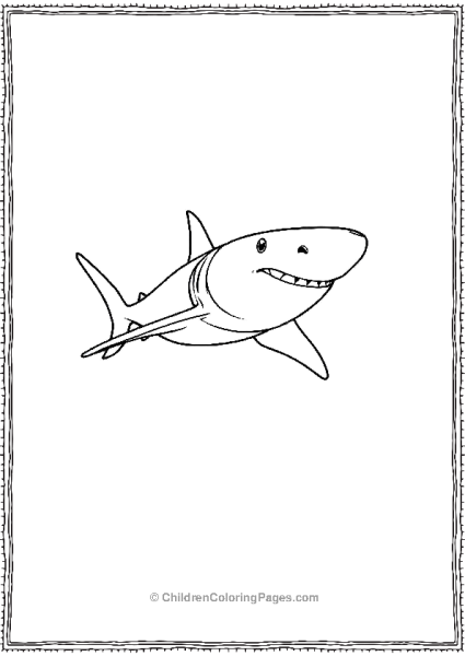 Shortfin Mako Shark Swimming Towards The Viewer Free PDF Printable