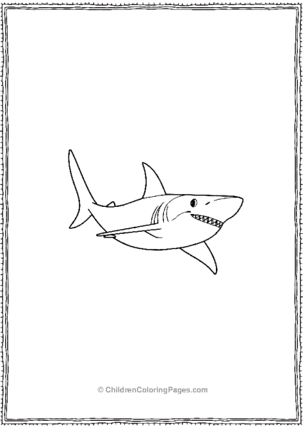 Shortfin Mako Shark Turning Sharply Free PDF Printable