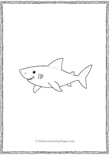 Shortfin Mako Shark With Big Eyes Free PDF Printable