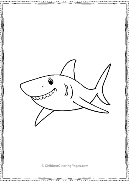 Shortfin Mako Shark With Its Playful Fins Free PDF Printable