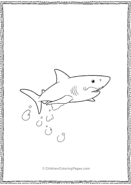 Shortfin Mako Shark With Water Droplets Free PDF Printable