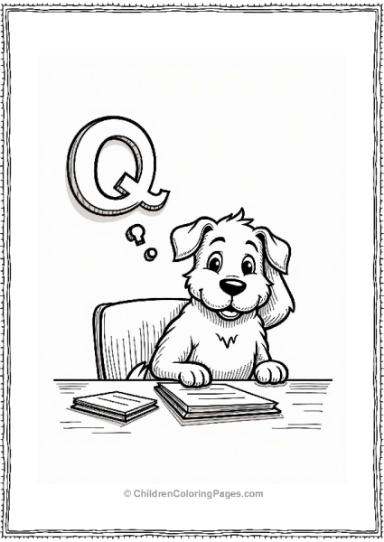 Silly Dog Answering Questions Free PDF Printable
