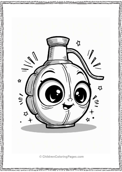 Silly Grenade With Big Eyes Free PDF Printable