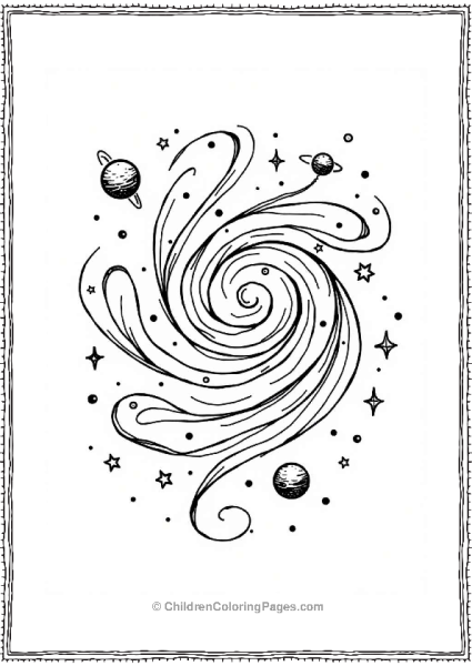 Simple Galaxy Swirl Design Free PDF Printable