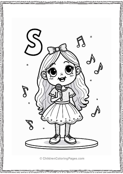 Singing Star On Stage Free PDF Printable