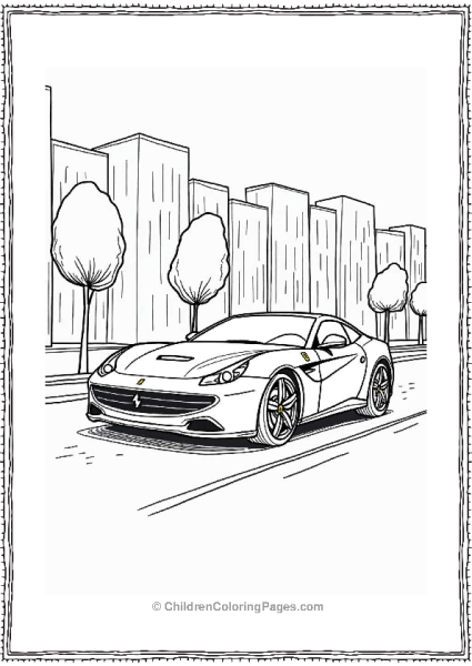 Sleek Ferrari In Motion Free PDF Printable