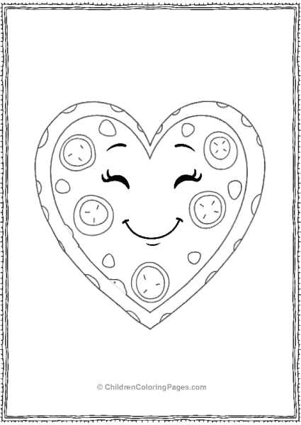 Smiling Heart Pizza Valentine’s Poster Free PDF Printable