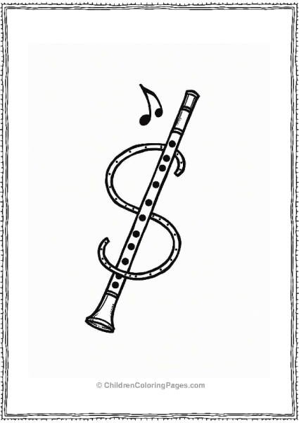 Soothing Flute Illustration Free PDF Printable