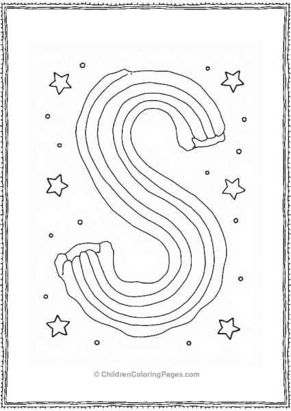 Spiral S Design With Stars Free PDF Printable