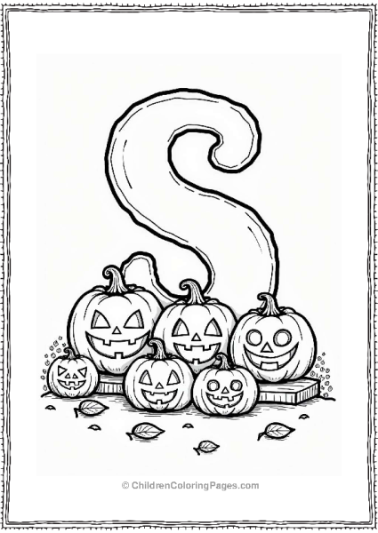 Spooky Pumpkin Shadows On A Porch Free PDF Printable