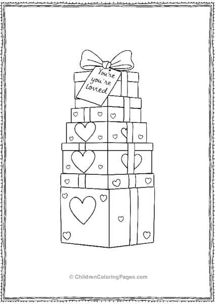 Stack Of Valentines Day Gifts Free PDF Printable