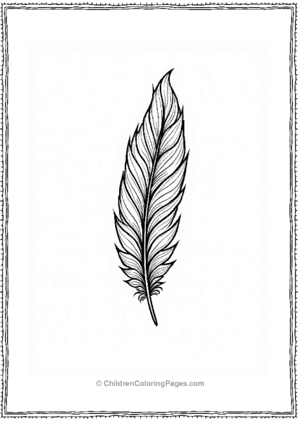 Stylized Feather Tattoo Illustration Free PDF Printable