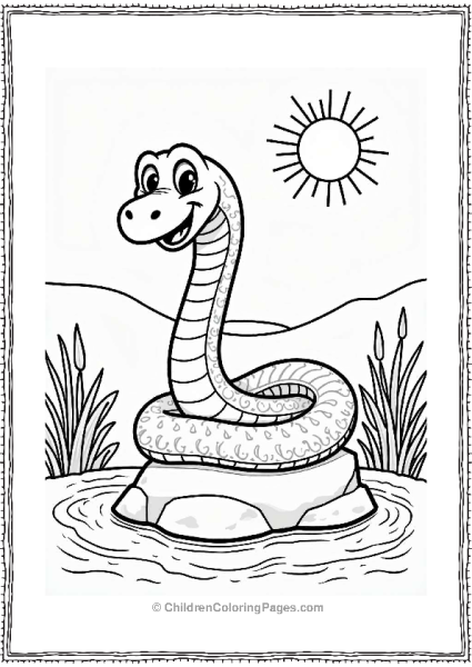 Summer Snake By The River Free PDF Printable