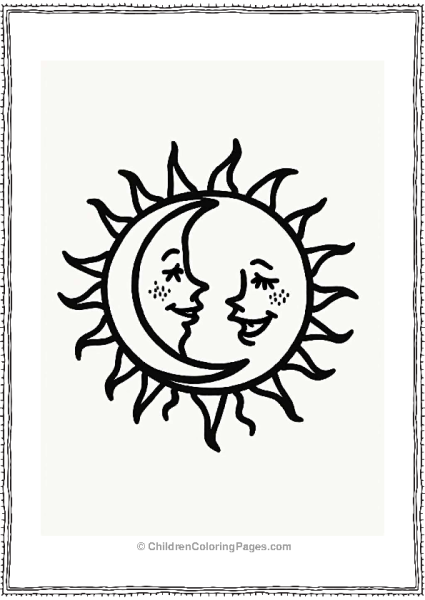 Sun And Moon Tattoo Design Free PDF Printable