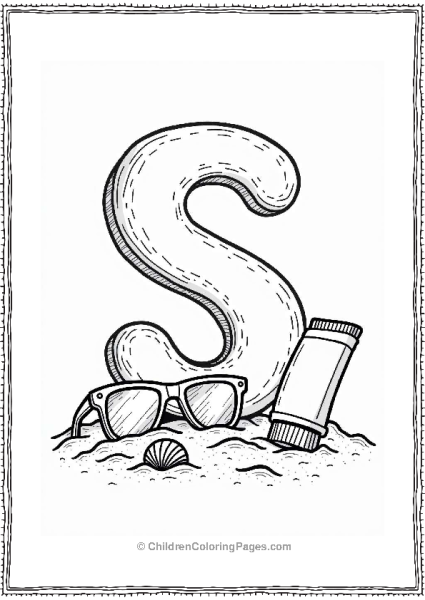 Sunglasses And Sunscreen On The Beach Free PDF Printable